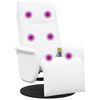 vidaXL Swivel Massage Recliner Chair White 71 x 90 x 105 cm
