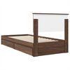 vidaXL Storage Bed with Drawer Brown Oak 75 x 190 cm Engineered Wood