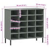 vidaXL Shoe Rack with Metal Legs Grey 95x35x87 cm Solid Wood OSLO