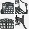 vidaXL Garden Dining Set 5 pcs Black 90 x 90 x 75 cm Cast Aluminium