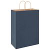 vidaXL Paper Bags 50 pcs with Handles Blue 32x17x44 cm