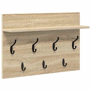 vidaXL Wall-Mounted Coat Rack Wall-Mounted Sonoma Oak 60 x 40 x 12 cm