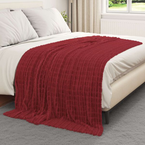 vidaXL Throw Blankets 6 pcs Bordeaux Red 200 x 150 cm Fleece