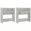 vidaXL Wall Shoe Cabinets 2 pcs Concrete Grey 60x18x60 cm Engineered Wood