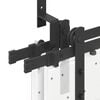 vidaXL Sliding Door Hardware Kit 305 cm Steel Black