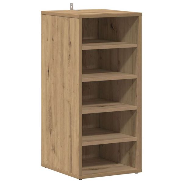 vidaXL Shoe Cabinet Artisan Oak 32x35x70 cm Engineered Wood
