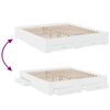 vidaXL Bed Frame with Drawers without Mattress White 200x200 cm