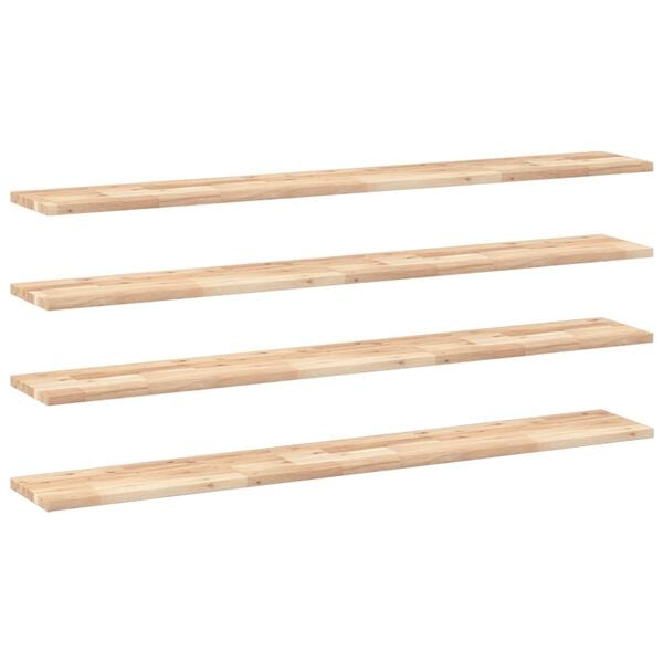 vidaXL Floating Shelves 4 pcs 140x20x2 cm Untreated Solid Wood Acacia
