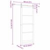 vidaXL Sliding Door White 93 x 232 cm Solid Pine Wood