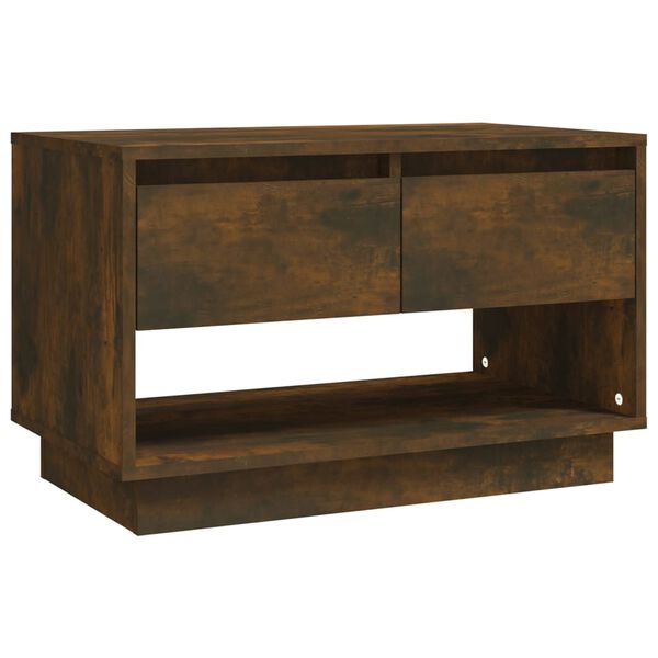 vidaXL TV Cabinet Smoked Oak 70x41x44 cm Engineered Wood