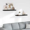 vidaXL Floating Wall Shelves 2 pcs High Gloss Black 80x23.5x3.8 cm MDF