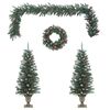 vidaXL 4 Piece Christmas Door Decoration Set PVC