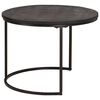 vidaXL Nesting Coffee Tables 3 pcs Black Solid Mango Wood and Steel