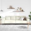 vidaXL Living Room Couch Cream 250 x 77 x 76 cm