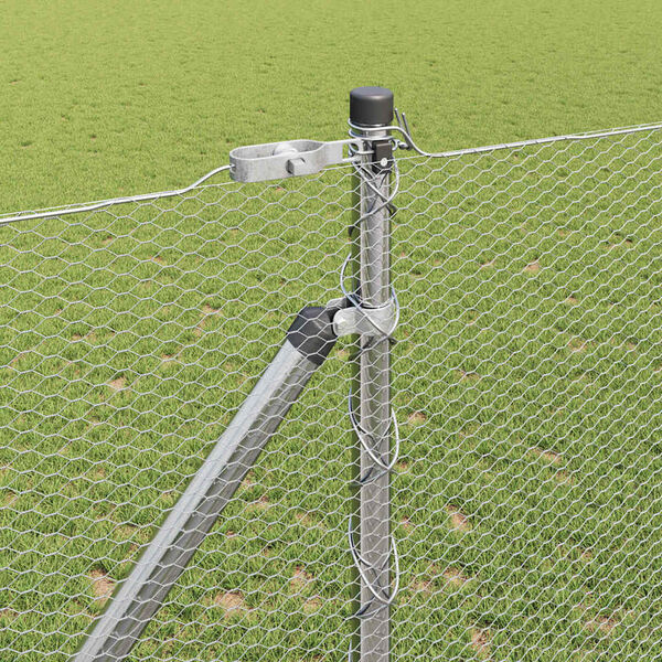 vidaXL Fence Post Silver 25 x 1.4 m (13 mm mesh) Steel