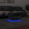 vidaXL Coffee Table with LED Lights Concrete Grey 50x49x40 cm