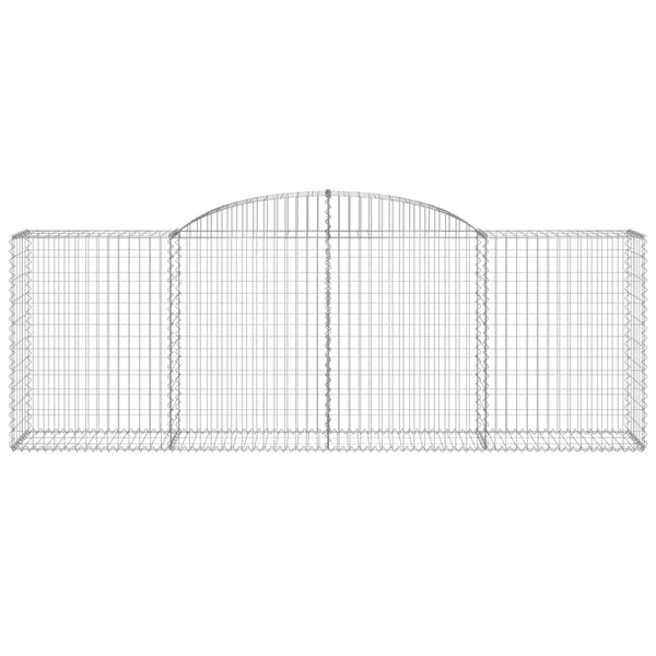 vidaXL Arched Gabion Baskets 6 pcs 300x50x100/120 cm Galvanised Iron