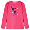 Kids' T-shirt with Long Sleeves Bright Pink 92