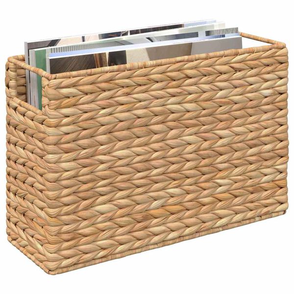 vidaXL Magazine Baskets 2 pcs Natural 39 x 14 x 25 cm Water hyacinth