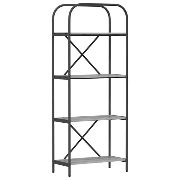 vidaXL Bookshelf Grey Sonoma 60 x 30 x 146 cm Engineered wood
