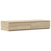 vidaXL Storage Bed Frame with Drawer Sonoma Oak 90 cm Engineered Wood