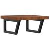 vidaXL Basin Shelf Wall Mounted Steel and Solid Wood Oak