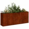 vidaXL Planter Rusty 200x40x80 cm Weathering Steel