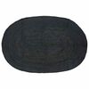vidaXL Area Rugs Oval Black 205 x 305 cm Jute