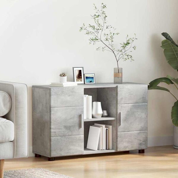 vidaXL Sideboard Concrete Grey 88.5 x 30.5 x 55.5 cm Engineered Wood