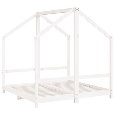 vidaXL Kids Bed Frame White 2x(70x140) cm Solid Wood Pine