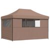 vidaXL Party Tent Folding Brown 279 x 410 x 315 cm Oxford Fabric