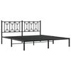 vidaXL Metal Bed Frame without Mattress with Headboard Black 180x200cm
