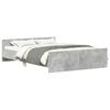 vidaXL Bed Frame without Mattress Concrete Grey 135x190 cm