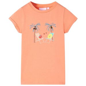 vidaXL Kids' T-shirt Peach 128