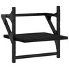 vidaXL Wall Shelves with Bars 2 pcs Black 30x25x30 cm