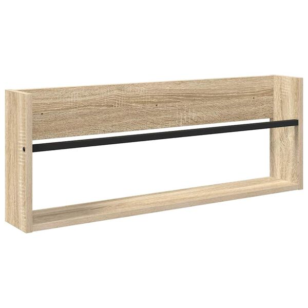vidaXL Magazine Rack Sonoma Oak 80 x 12 x 30 cm Engineered Wood
