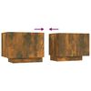 vidaXL 3 Piece TV Cabinet Set with LED Lights Smoked Oak Engineered Wood
