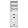 vidaXL Highboard with Drawer White 40 x 41 x 135 cm Engineered wood