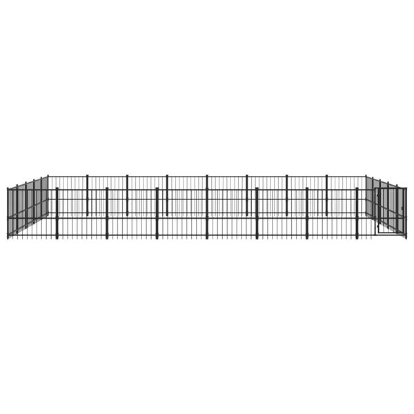 vidaXL Outdoor Dog Kennel Steel 37.64 m&sup2;