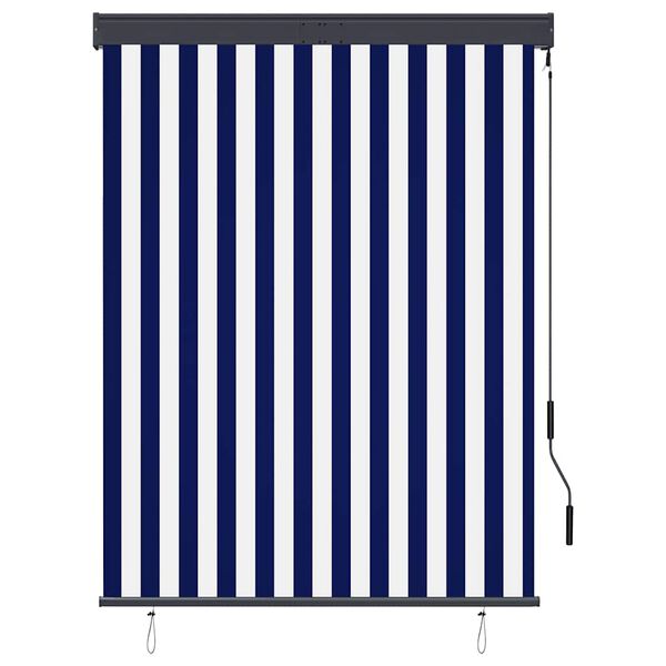 vidaXL Outdoor Roller Blind 120x250 cm Blue and White