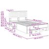vidaXL Bed Frame with Drawer Sonoma Oak 135 x 190 cm Engineered Wood