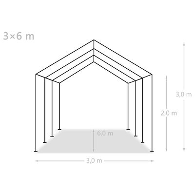 vidaXL Storage Tent PE 3x6 m White