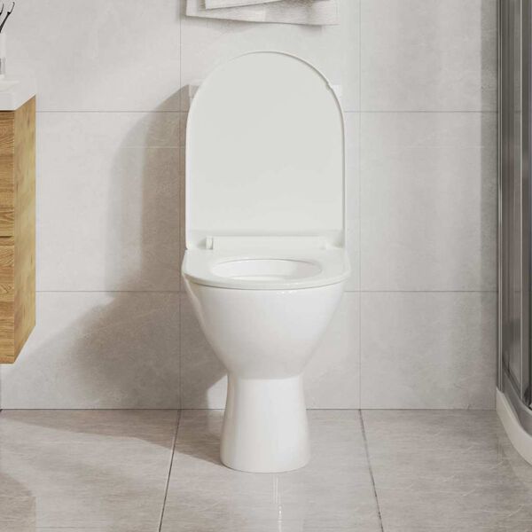 vidaXL Soft-close Toilet Seat with Quick-release Design White