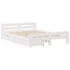 vidaXL Bed frame without Mattress White 140x200 cm Solid Wood Pine