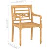 vidaXL 5 Piece Garden Dining Set Solid Teak Wood