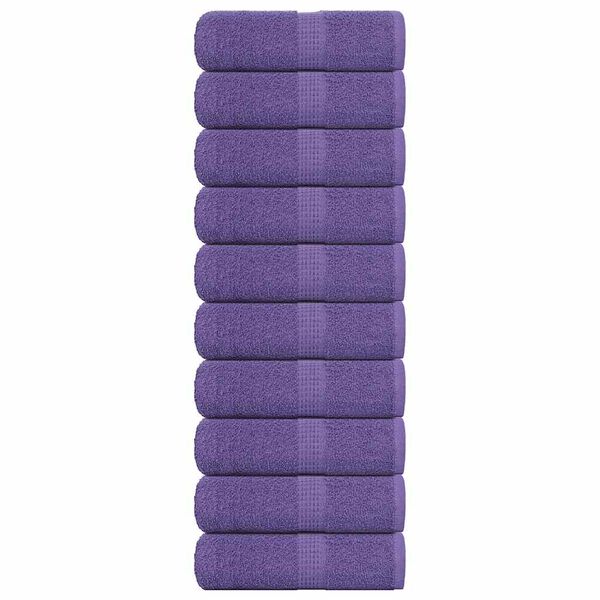 vidaXL Guest Towels "FROGN" 10 pcs Purple 30x50 cm 360 gsm