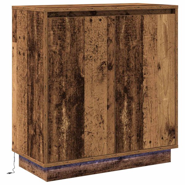 vidaXL LED Sideboard Old Wood 71 x 34.5 x 75 cm Engineered Wood