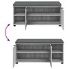 vidaXL Hall Bench with Cushion with Shelf Grey Sonoma 100 x 38 x 46 cm