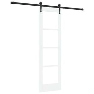 vidaXL Sliding Door White and Black 61 x 198.5 cm