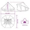 vidaXL Family Tipi Tent Folding with Roof Green 508 x 470 x 300 cm